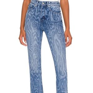 Reece High Rise Slim Straight in Blue Canyon By Lovers and Friends Size 24
